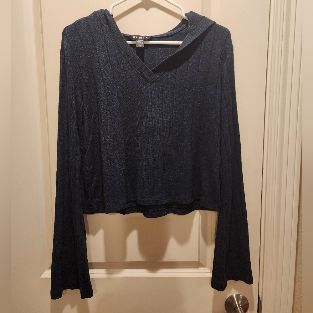 Athleta Navy Flare Sleeve Women's Hoodie